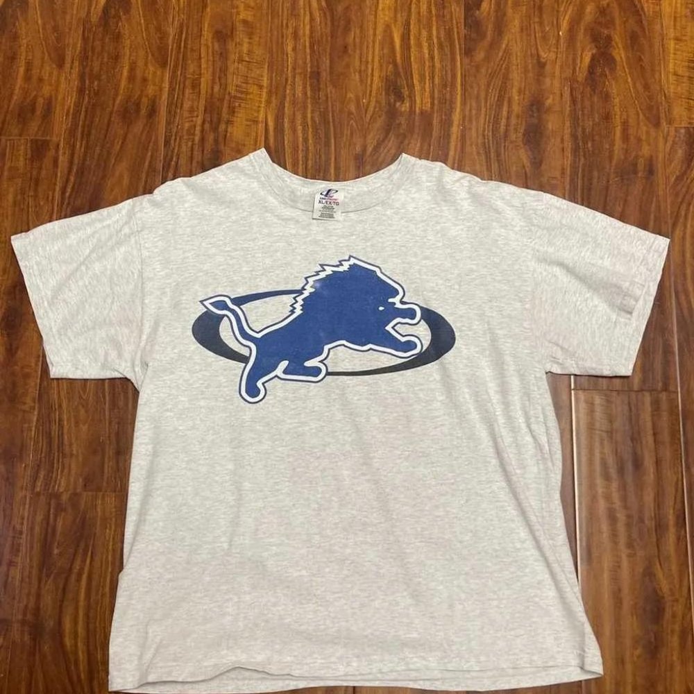 Logo Athletic Grey 2000 Detroit Lions Shirt